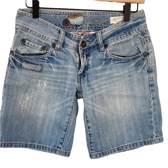House of Denim Shorts House Of Denim Organic Cotton Distressed Low
